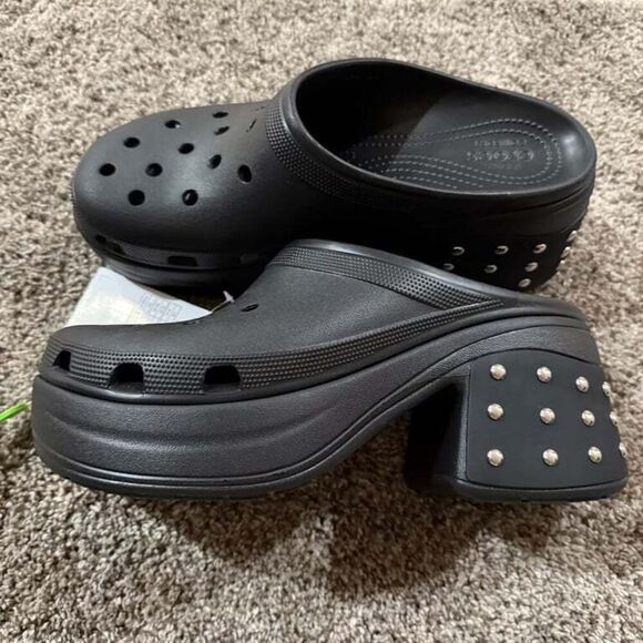 Crocs Other - NWT Crocs Siren Studded Heel Clog Black Shoes Size Men13 Chunky Rare